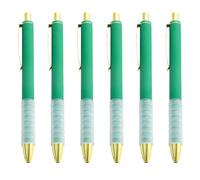 6 penne da firma semplici da 1,0 mm, penna a sfera retrattile, penne lisce per appunti, opere d'arte, ufficio, scuola, utilizzo con penna a sfera a olio