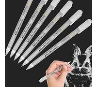 6 penne gel bianche a punta fine XSG per artisti con punte da 0,8 mm, penne a sfera bianche per carta nera, schizzi, disegni, libri da colorare per adulti, illustrazioni e note
