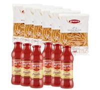 6 penne rigate Granoro Gr 500 + 6 Passata di pomodoro Mutti gr 700 | Box OFFERTA SPECIALE