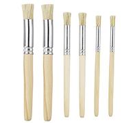 6 pennelli per stencil in legno con setole naturali, per pittura acrilica, pittura ad olio, pittura ad acquerello, creazione di biglietti, progetti artistici fai da te (3 misure)
