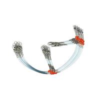 6 per Le Piattaforme Pesca A Piattaforma Guida con Swivels Leader in Nylon Ganci Attrezzatura in Acqua Salata.