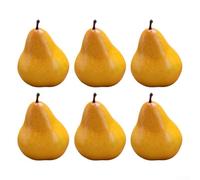 6 Pere Finte Realistiche 8x11cm per decorazione per casa 6 Pere(yellow) | Texture realistica per bicolore, per ideale per piatti frutta, per caffÃ¨, ristoranti, display negozi