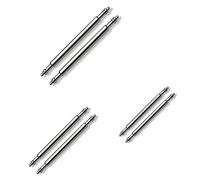 6 perni a molla per cinturino dell'orologio, 3 diverse dimensioni, in 1 confezione con doppia flangia, barra di ricambio (18 mm, 20 mm, 22 mm)