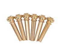 6 Perni Chitarra Acustica, Chitarra Acustica Brass Bridge Pin, Set di Perni di Chitarra Acustica, Sostituzione del Perno del Ponte per Chitarra per Vibrazione Stabile in Ottone