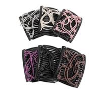 6 Pettini Elastici per Capelli Magici, Fermagli Elastici Regolabili per Capelli Ricci Spessi, Feste, Matrimoni
