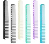 6 pettini in carbonio per parrucchieri, pettine professionale per taglio di capelli, pettine da barbiere, pettini multiuso a denti medi e fini per uomo donna tagli tagliacapelli per salone domestico