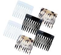 6 pettini laterali per capelli francesi da donna, per chignon, piccoli intrecciati, decorativi, clip a tenuta forte per chignon da donna (marrone, nero, bianco)