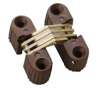 6 pezzi 0-180 gradi cerniera a croce in plastica pieghevole barile invisibile nascosta porta collegamento tavolo accessori for mobili(Brown)