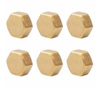 6 Pezzi 1/2" Tappi Ciechi in Ottone, Cappucci Ciechi Esagonali in Ottone, Tappi Ciechi Esagonali, Cappucci Ciechi Esagonali in Ottone, per Rubinetti Valvola Radiatore Lavatrice