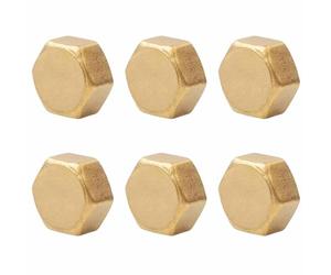 6 Pezzi 1/2" Tappi Ciechi in Ottone, Cappucci Ciechi Esagonali in Ottone, Tappi Ciechi Esagonali, Cappucci Ciechi Esagonali in Ottone, per Rubinetti Valvola Radiatore Lavatrice