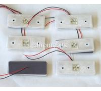 6 Pezzi 12 Volt 12V Bianco Trasparente Riflettore Lato LED Ant. Luce Laterale