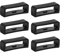 6 pezzi 22 mm Watch Strap Holder Loop, Silicone Watch Band Keeper fermo anello di fissaggio parti per Smart Watch Band Wristband sostituzione nero moda professionisti