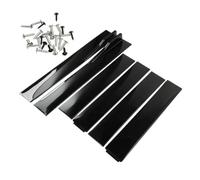 6 Pezzi 2m/2,2m Minigonne Laterali Universali Pannelli Di Estensione Rocker Splitter Per Labbra Paraurti Spoiler Per Rosso Carbonio Nero Minigonne Laterali Auto(Shiny black 2m)