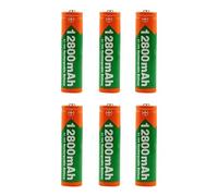 6 Pezzi 3,7V 12800mAh Batterie Ricaricabili Agli Ioni Di Litio, Compatibili Con Torce, Lampade Frontali, Ventilatori, Rasoi, Microfoni E Altri Dispositivi.