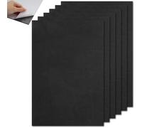 6 Pezzi 3 MM Fogli di Schiuma EVA, 30x20cm Cuttable Foglio di Feltro Autoadesivo Nero, Gommapiuma Potente Adesivo, Waterproofing Antiscivolo Rectangle Foam, Gomma Piuma per Mobili Protettivi