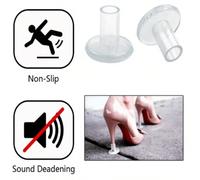 6 pezzi/3 paia di protettori per tacco alto trasparenti, protezioni per il tacco di 3 misure morbide, per camminare su erba e superfici irregolari, antiscivolo, per riparare i tacchi e impedire l'affo