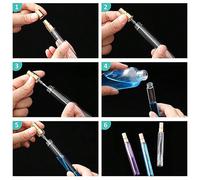 6 pezzi/30 pezzi/50 pezzi 2ml/3ml/5ml/10ml Bottigliette spray vuote in vetro,contenitori ricaricabili per mini profumo, flaconcini da viaggio portatili con nebulizzatore placcato in oro, contenitori c