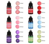 6 pezzi/34 colori Candele fatte a mano all'aromaterapia, coloranti in silicone per cera fai-da-te, pigmenti per giocattoli antistress da spremere Tagli UnicaCera