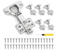 6 Pezzi 35mm Cerniere per Ante Cucina, 110 Gradi Cerniere per Ante, Cerniere per Mobili con 36 Viti e Chiave a Testa Doppia