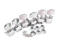 6 Pezzi 3L3R Accordatori Per Chitarra Meccaniche Manopole Pulsanti Corde Accessori Per Strumenti Musicali Set di accordatura per chitarra(Silver)