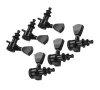6 pezzi 3L3R corde per chitarra accordature piroli accordatori di bloccaggio teste di macchine manopole per accessori per chitarre elettriche acustiche (Color : Black)