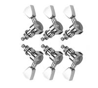 6 pezzi 3L3R corde per chitarra accordature piroli accordatori di bloccaggio teste di macchine manopole per accessori per chitarre elettriche acustiche (Color : Silver)
