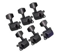 6 pezzi 3L3R picchetti per accordatura di corde per chitarra sintonizzatore parti di ricambio per testa sintonizzatore semi-chiusa Testa Dell'accordatore Per Chitarra (Color : Black)
