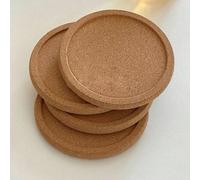 6 pezzi/4 pezzi/1 pezzo Sottobicchieri in sughero morbido di stile giapponese, portabicchieri termoisolanti, sottobicchieri per tè in 3D stile retrò, sottobicchieri circolari per caffè stile bohémien,