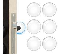 6 Pezzi 40x8mm discreto fermaporta maniglia trasparente, paracolpi autoadesivi, ommini porte muro per qualsiasi superficie, salva porte, proteggi muro da sedie, gommini per bagno in vetro, pareti