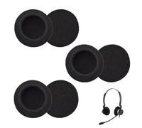 6 Pezzi 50mm Cuscinetti di Ricambio Compatibili con Cuffie Sennheiser, Cuscinetti Auricolari di Ricambio in Schiuma Traspirante Per Pc 2 Chat/Pc 3 Chat/Pc 5 Chat/Pc 7 USB/Pc 8 USB (Nero)