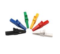 6 pezzi 55mm morsetti a coccodrillo morsetti a coccodrillo cavo lampada for auto caricabatteria presa connettore di ricarica(White 6pcs)