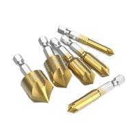 6 pezzi 6-19 mm svasatore punta alesatrice legno metallo cambio rapido utensile set smusso esagonale