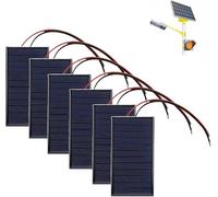 6 Pezzi 62 x 36 mm Micro Mini Pannelli Solari, 3V 0,27W 90mA Pannello Solare Portatile in Silicio Policristallino, Pannello Fotovoltaico per Energia Solare Home DIY Progetti di Scienza Caricabatterie