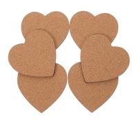 6 pezzi a forma di cuore Coaster in sughero per le montagne carte di tazza di