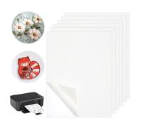 6 Pezzi A4 (29.7x21cm) Stabilizzatore Ricamo Autoadesivo Idrosolubile, Stabilizzatore da Ricamo Idrosolubile Carta da Ricamo Stampabile, Adatto per la Stampa di Ricami Disegnati a Mano e a macchina