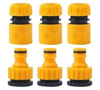 6 pezzi ABS connettore rapido for tubo flessibile da giardino 1/2 "End doppio maschio adattatore for giunto for Set di estensori for