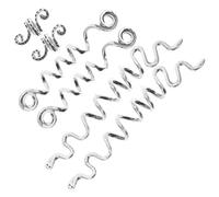 6 Pezzi Accessori per Trecce Dreadlock in Lega Argento, Set | Gioielli Intrecciati per Fissare e Abbellire le Trecce, Finitura Chic, Colore Argento, Non Si Deforma Facilmente