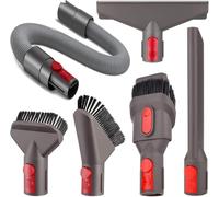 6 Pezzi Accessori Ricambi per Dyson Aspirapolvere, con Spazzola per Dyson V7 V8 V10 V11 V12 V15 Gen5 e Testine, Ugelli e Tubo Flessibile, per Tutte le Superfici, Divani, Auto, Punti Stretti