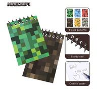 6 pezzi Accessori ufficialmente autorizzati per il gioco Minecraft, TNT multicolore, Minatore tascabile in stile Pig Powder Spinning Coil, mini taccuino, mini blocco note con tema di compleanno Tagli 
