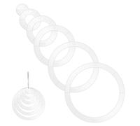 6 Pezzi Acrilico Modello per Quilting Circolare, Diametro 2,5/5/7,5/10/12,5/15cm Stencil per Quilting con Anello Raccoglitore for Patchwork Fai Da Te Taglio Tessuti