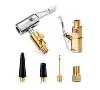 6 Pezzi Adattatore Connettore Valvola Pompa Gonfiaggio Auto, Kit Multifunzione con 2 Teste Gonfiaggio Sfiat, Adattatore Universale per Pneumatici Auto, Moto, Bici, Pallacanestro e Oggetti Gonfiabili