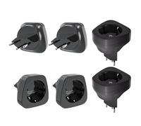 6 pezzi Adattatore da viaggio Svizzera UE - Adattatore di presa Germania a Svizzera, Adattatore Schuko EU a Tipo J per Maldive, Ruanda, Liechtenstein (Nero)