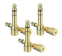 6 pezzi Adattatore Jack,6.35 Maschio 3.5 Femmina Cavo a Bluetooth Presa per cuffie Prolunga Audio,Cavo Dual Micro Jacks,Multipresa Ecouteurs Ricettore,Wired Auricolare Adattatori,per connettore