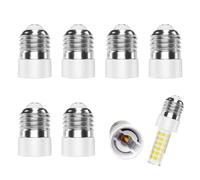 6 Pezzi Adattatore Portalampada E27 a E14, Convertitore E27 a E14 Universale per Uso Domestico e Professionale, Socket Converter Compatibile Lampadine LED, Incandescenti e CFL, Installazione Semplice