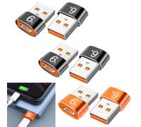 6 Pezzi Adattatore USB C Femmina a USB A Maschio - Adattatore USB Tipo C OTG - Alta Velocità e Sincronizzazione Dati Adattatore, Compatibile con iphone Pro Plus Max Galaxy Carplay ipad Laptop Macbook