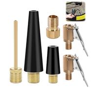 6 Pezzi Adattatore Valvola Set, Kit Gonfiaggio Bici, Aghi per Gonfiare Palloni, DV Adattatore Valvola, 8mm Air Chuck Pneumatico Mandrino Pneumatico per Pneumatici Palloncini e Cuscini d'Aria