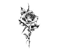 6 Pezzi Adesivi Per Tatuaggi Con Fiori Di Rosa Adesivi Impermeabili A Base Di Succo Di Erbe Di Lunga Durata Fiori Semipermanenti Per Tatuaggi Floreali