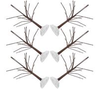 6 Pezzi Albero Modello Miniatura Marrone Ferro Plastico