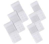 6 Pezzi Allunga Reggiseno, Comoda Estensione Elastica per Reggiseno con 2 Ganci, 3 Ganci, Antiscivolo per Femmina Reggiseni per Donna - Bianco