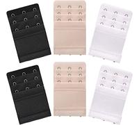6 Pezzi Allunga Reggiseno, Witbicg Ganci Reggiseno Estensione, Prolunghe Per Reggiseno Gancetti Per Reggiseno Ganci Reggiseno Allungatore Reggiseno Elastico Soft Comfort (3 File x 3 Ganci, 3 Colori)